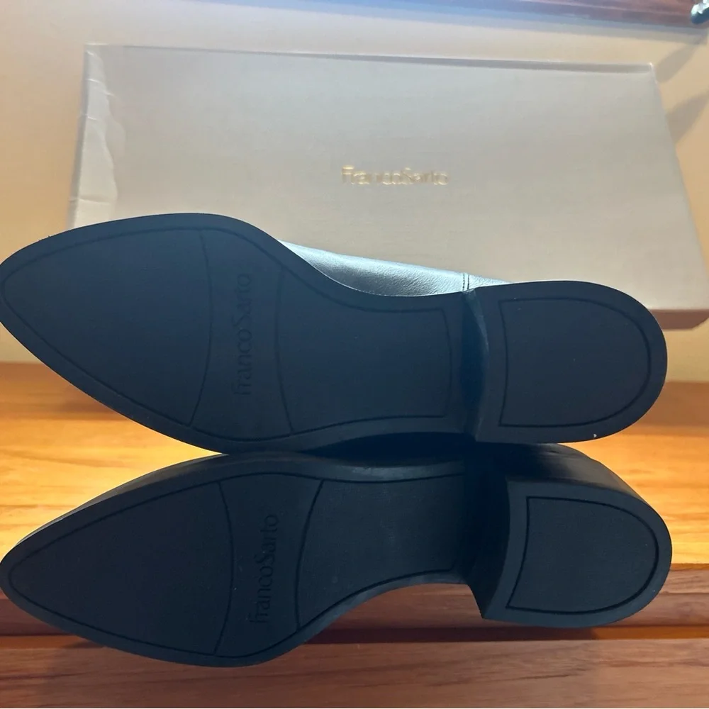 NEW IN BOX Franco Sarto Daya Tall Black Leather Boots SZ 8 1/2 - Picture 4 of 15